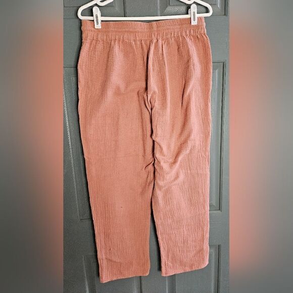 ATTU drawstring harem pants gauze, pink, women's size medium - Picture 2 of 5